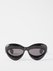 Inflated cat-eye acetate sunglasses