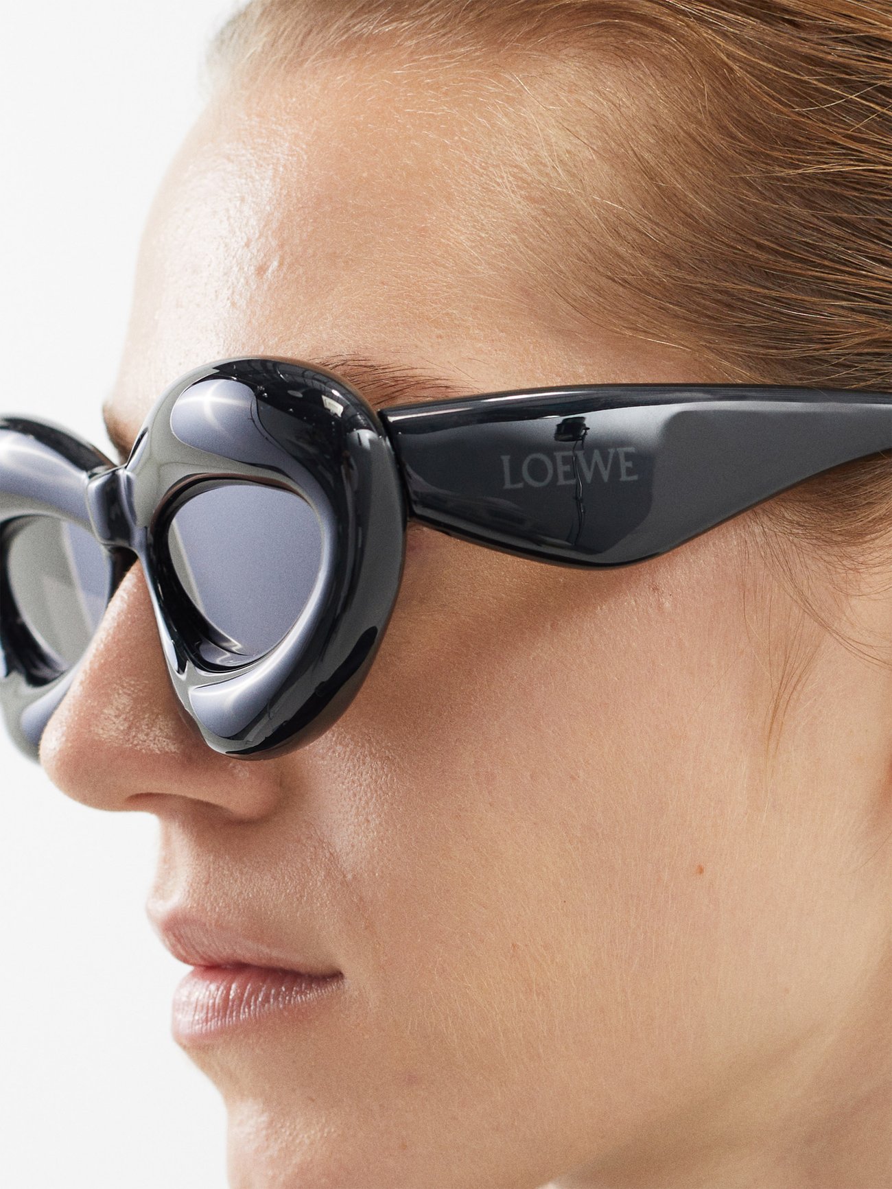 LOEWE EYEWEAR Inflated cat-eye acetate sunglasses