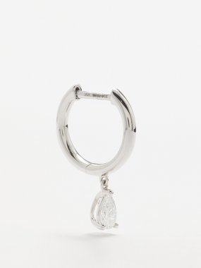 Anita Ko Diamond Drop diamond & 18kt white-gold earring