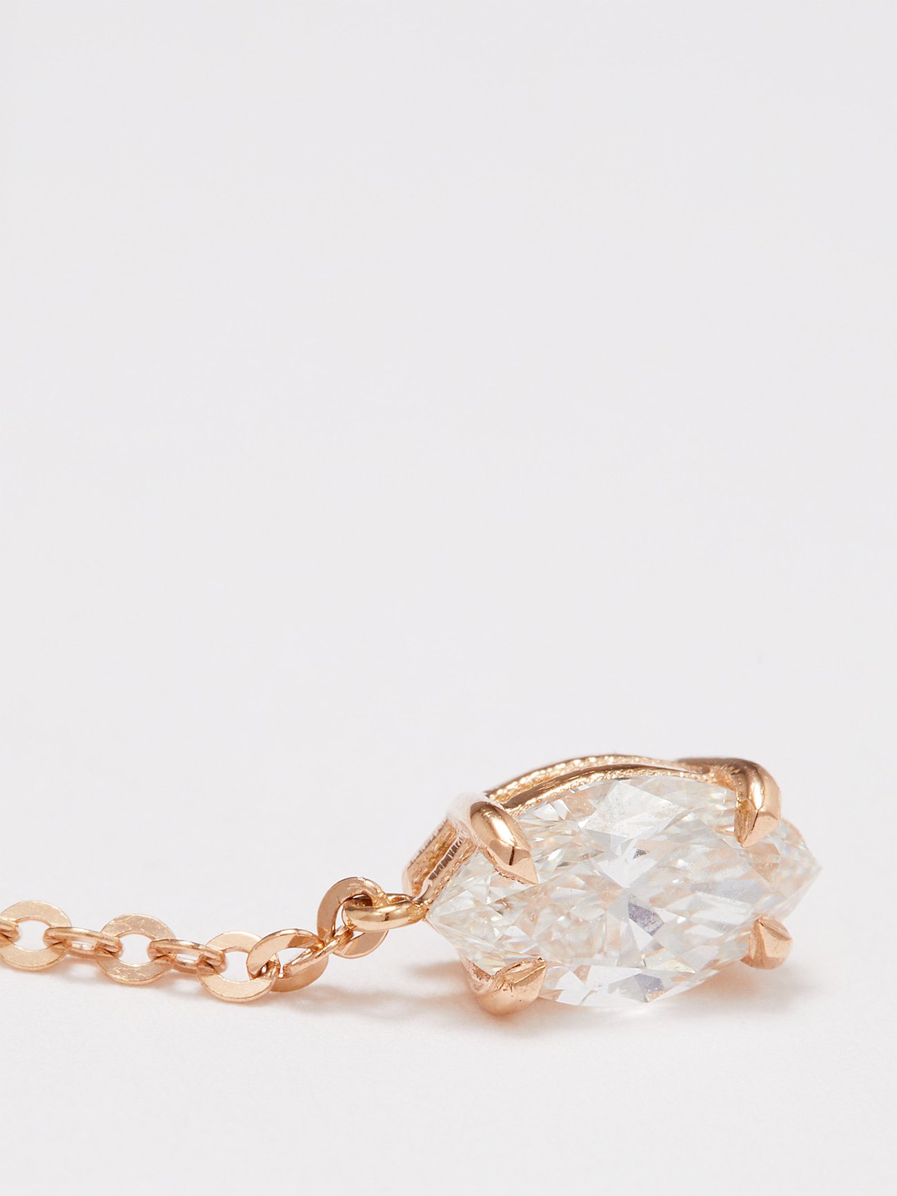 Diamond & 18kt rose-gold lariat necklace