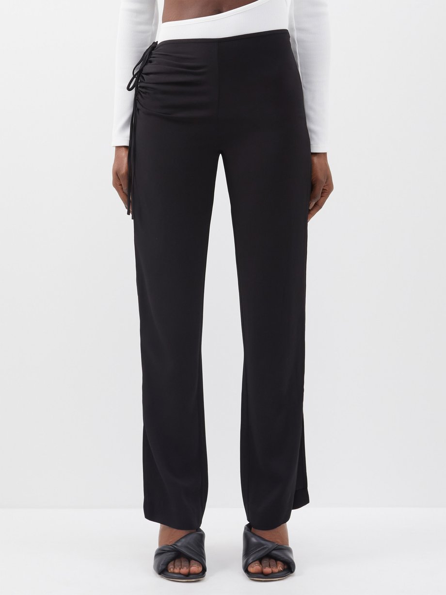 Basel Micro Modal Stretch Black Women's Lounge Trousers | Derek Rose