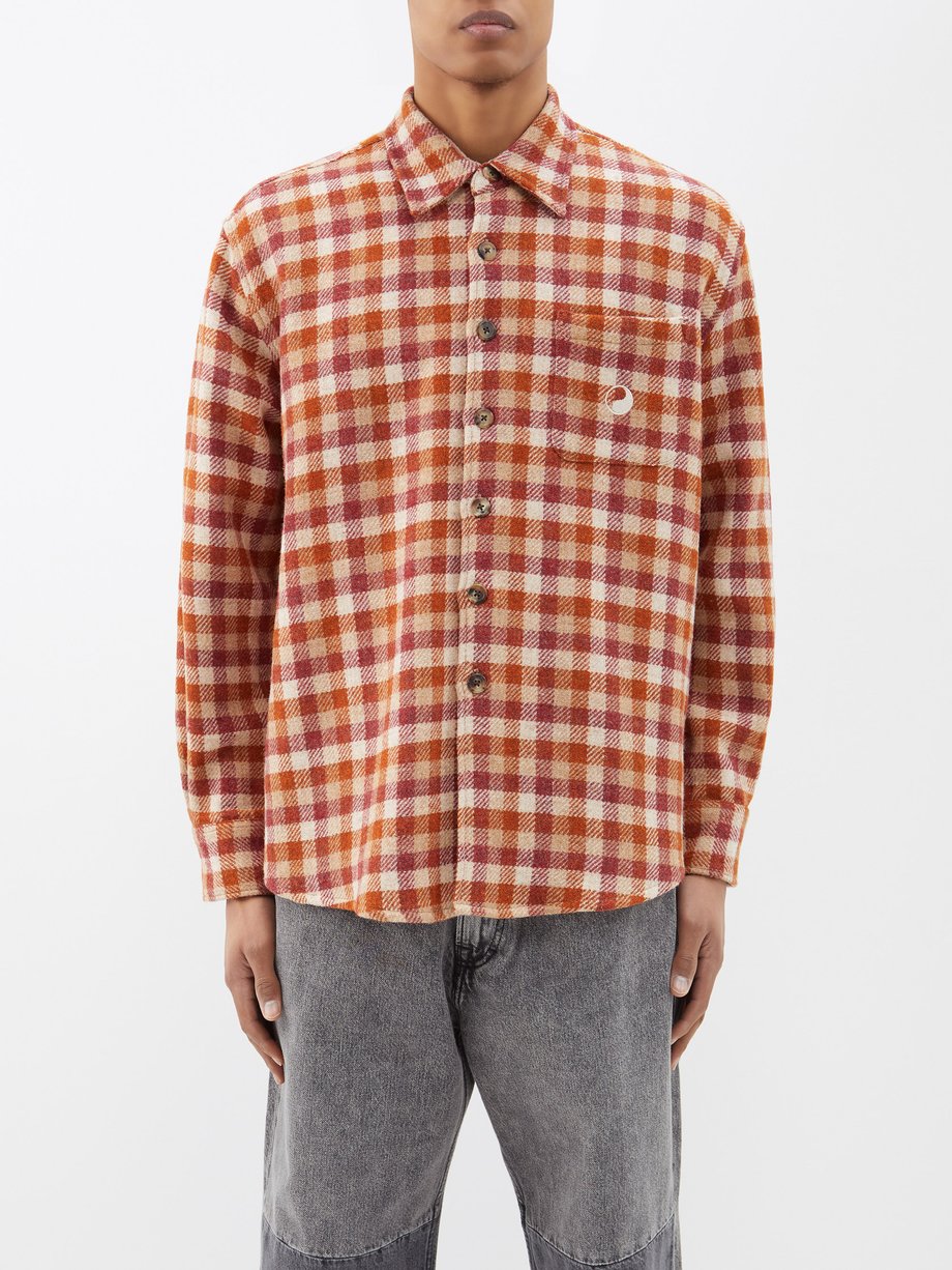 Brown Work Shop Above checked wool shirt | Our Legacy