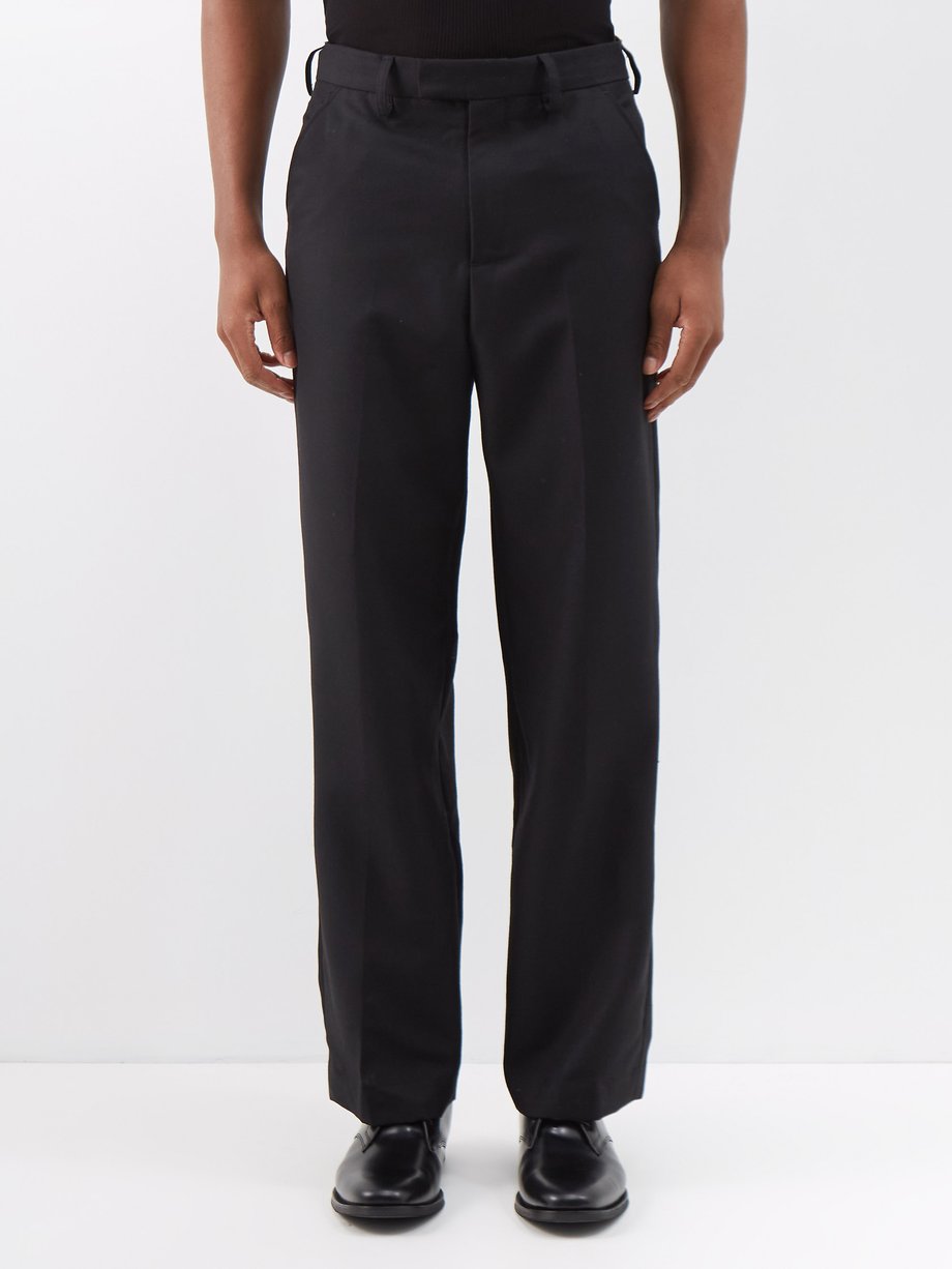 Black Work Shop pleated wool suit trousers | Our Legacy