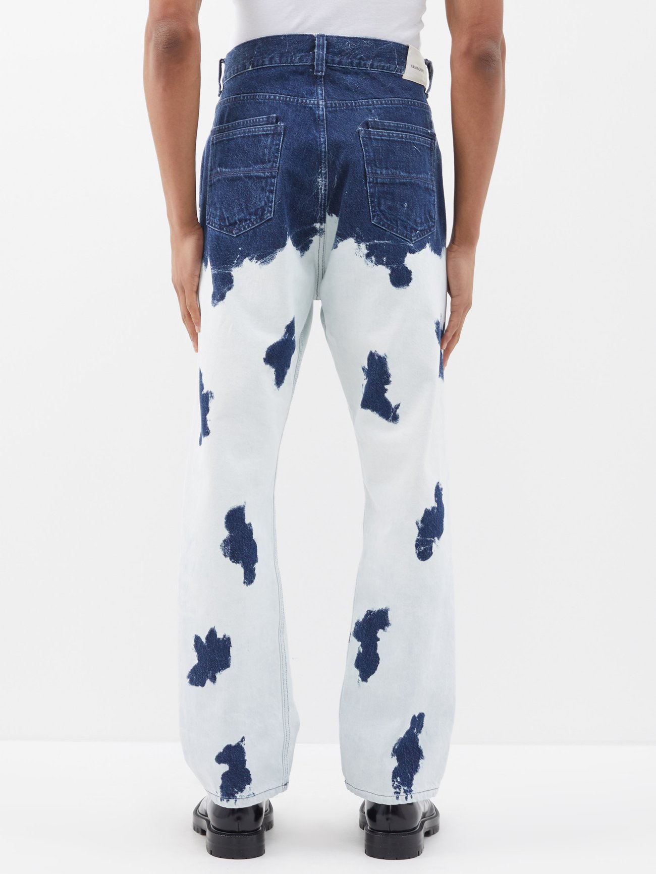 Renas bleached straight-leg jeans