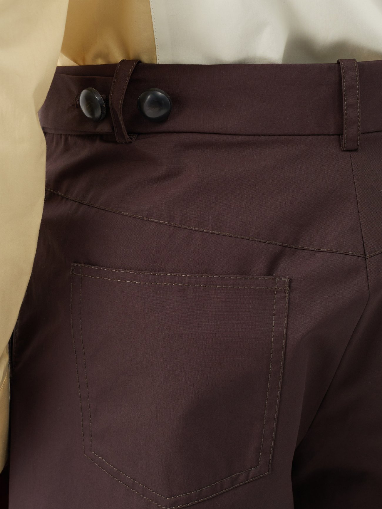 Brown Arjin side-strap cotton trousers | Namacheko | MATCHESFASHION US