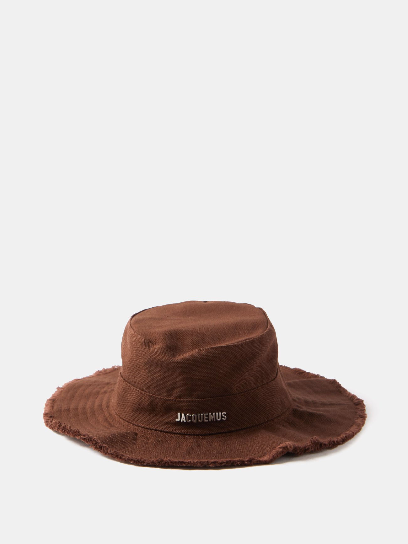 Brown Logo-plaque cotton-canvas bucket hat | Jacquemus | MATCHES UK