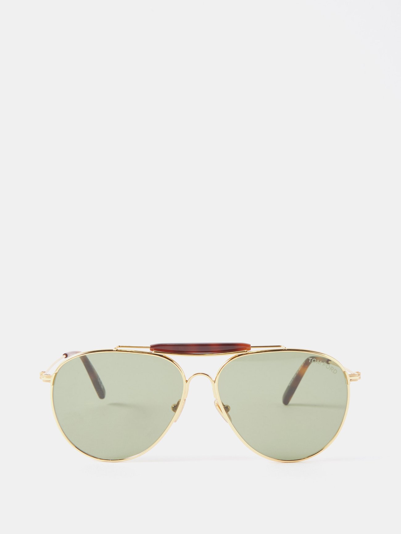 Gold Raphael 02 Aviator Metal Sunglasses Tom Ford Matchesfashion Au