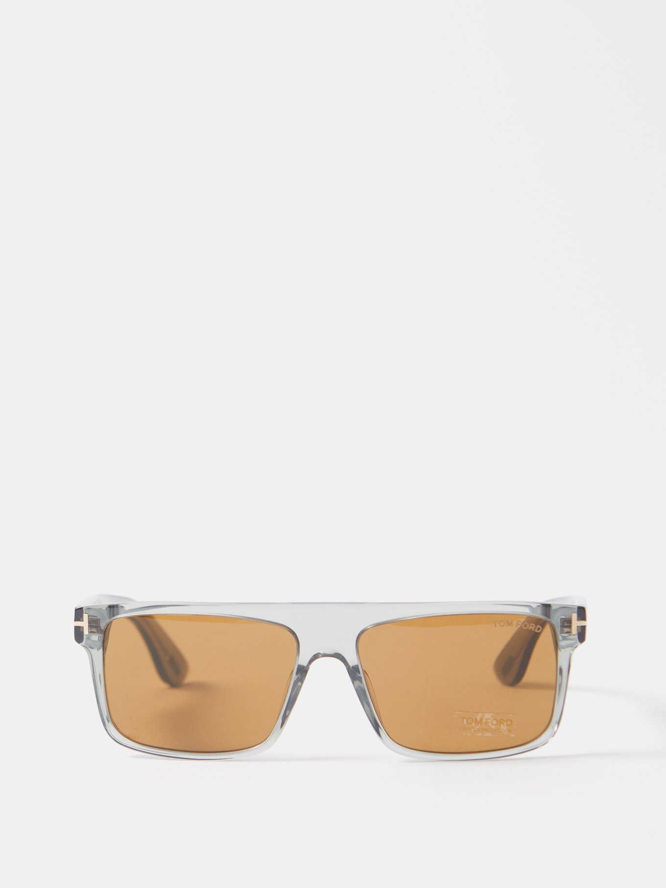 Grey Philippe D-frame flat-top acetate sunglasses | Tom Ford |  MATCHESFASHION US