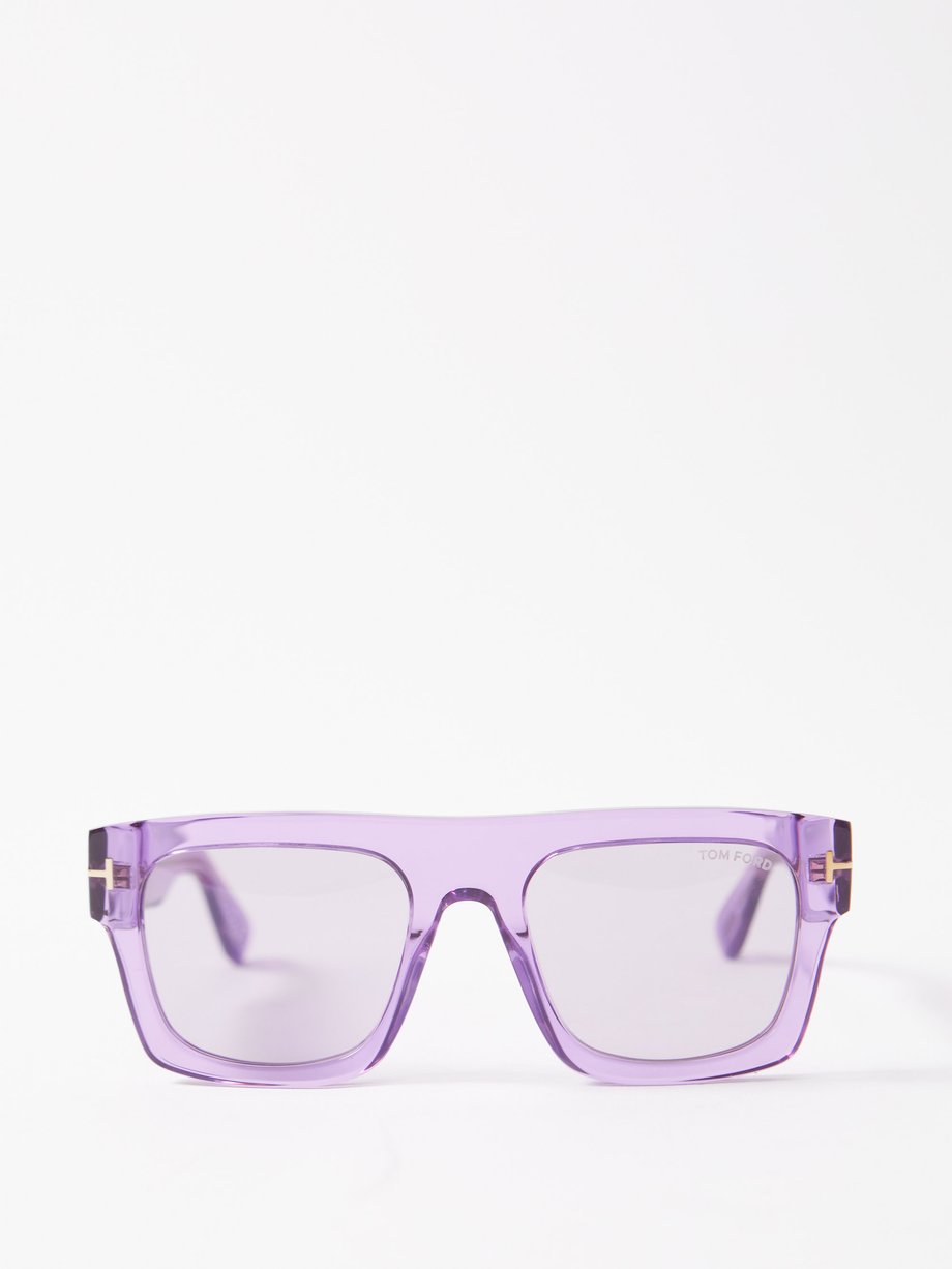 Purple Fausto D-frame flat-top acetate sunglasses | Tom Ford |  MATCHESFASHION UK