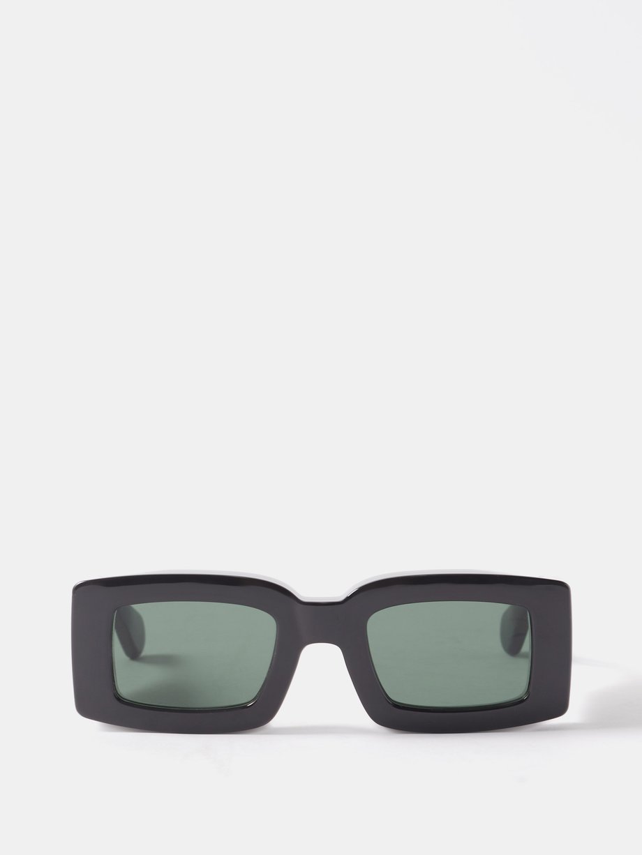 자크뮈스 Jacquemus Black Tupi oversized square acrylic sunglasses