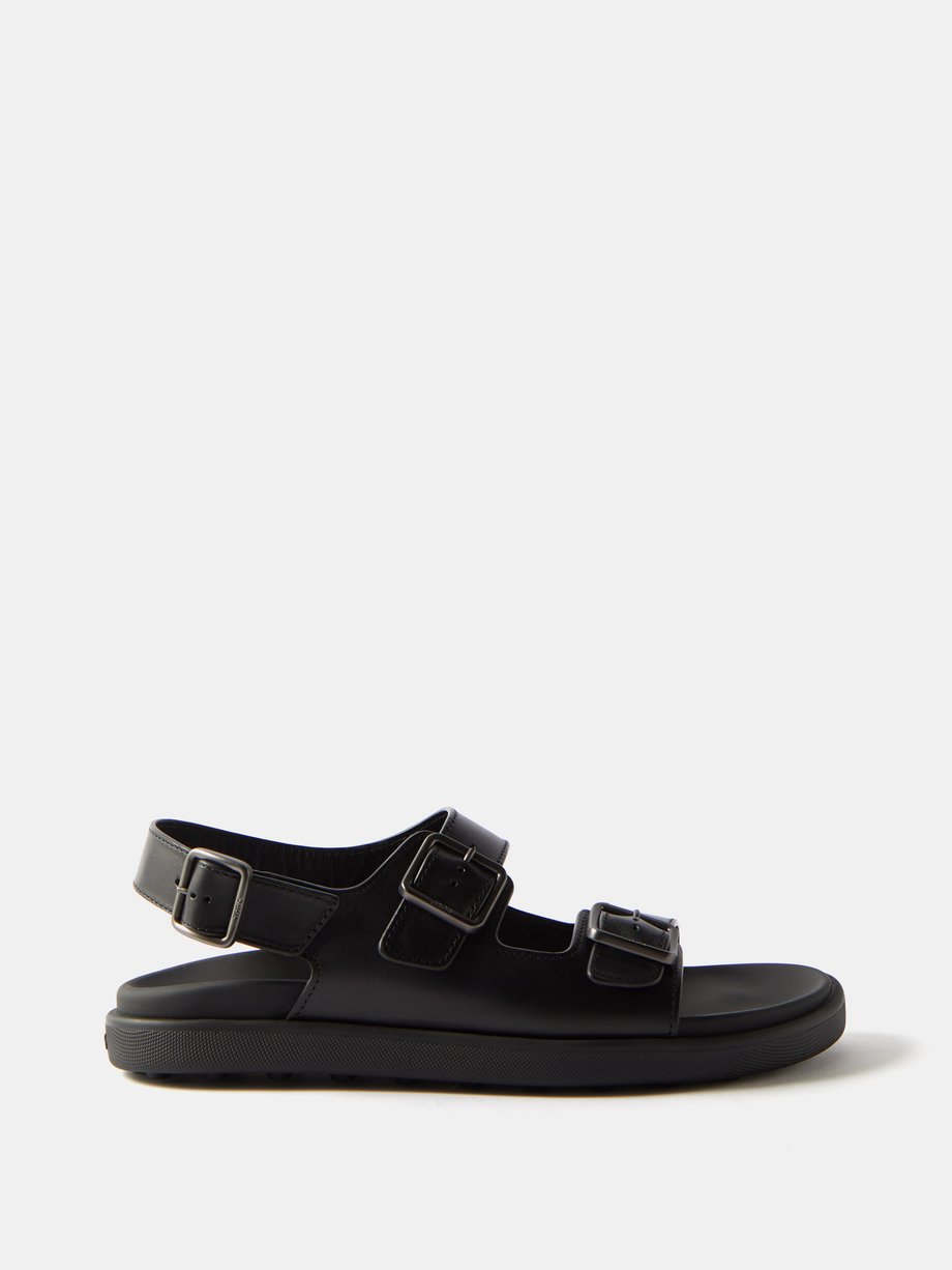 Black Buckled leather sandals | Tod's | MATCHESFASHION AU