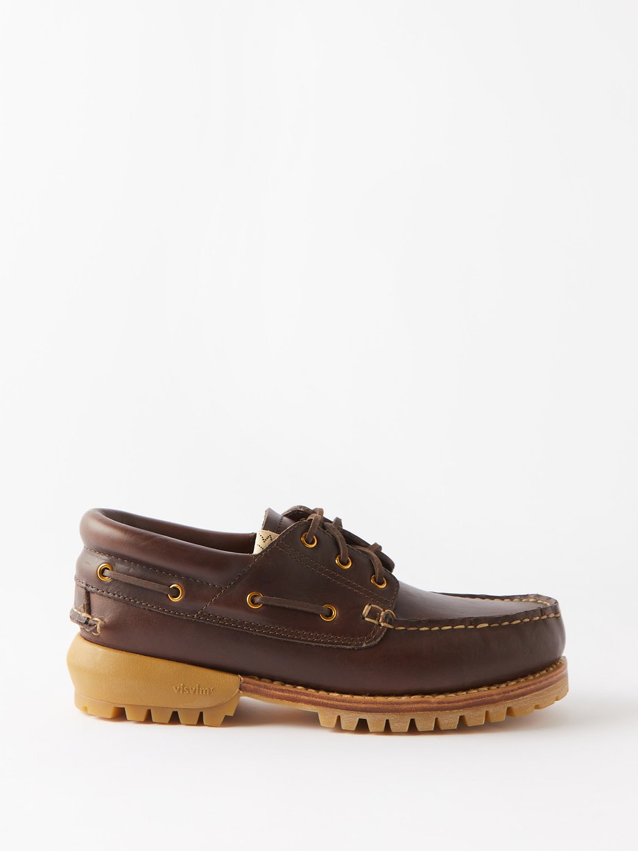 Brown Wallace Deck-Folk leather shoes | Visvim | MATCHESFASHION UK