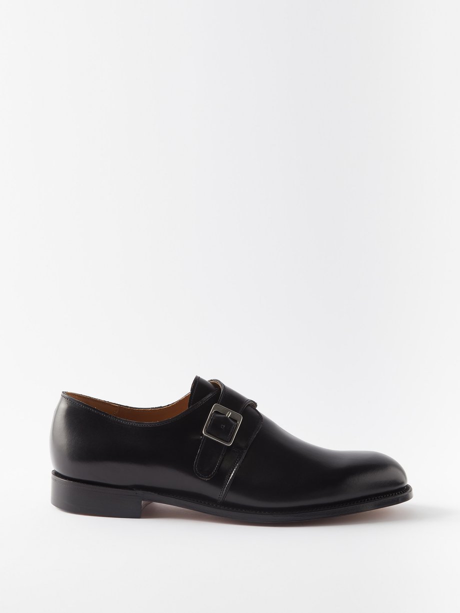 Black Arundel leather monk-strap shoes | Grenson | MATCHESFASHION US