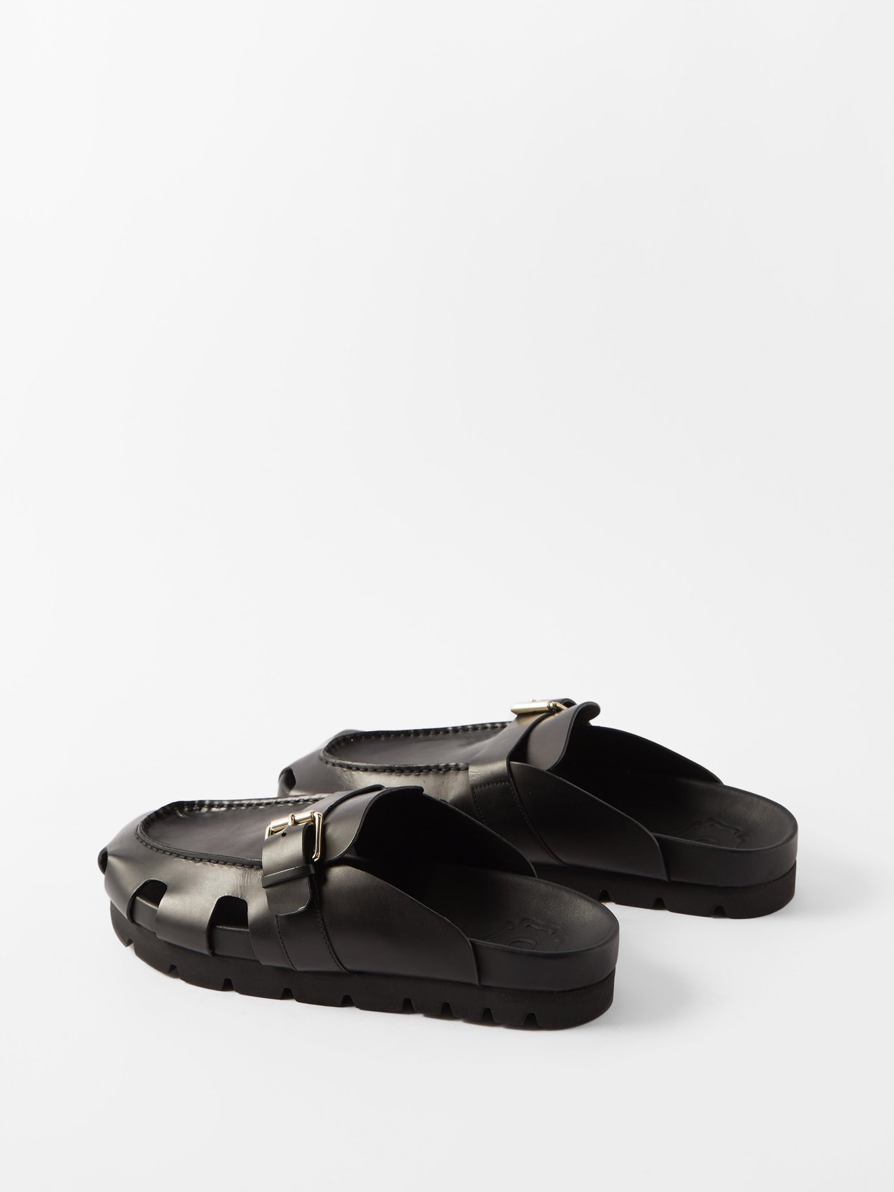 Black Dale leather sandals | Grenson | MATCHESFASHION UK