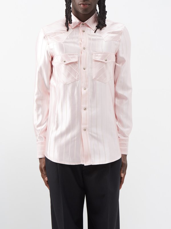 Winnie New York (Winnie New York ) Striped silk-blend satin shirt