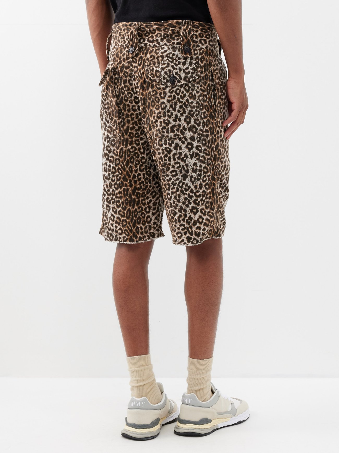 Coronel leopard-print cotton-blend shorts
