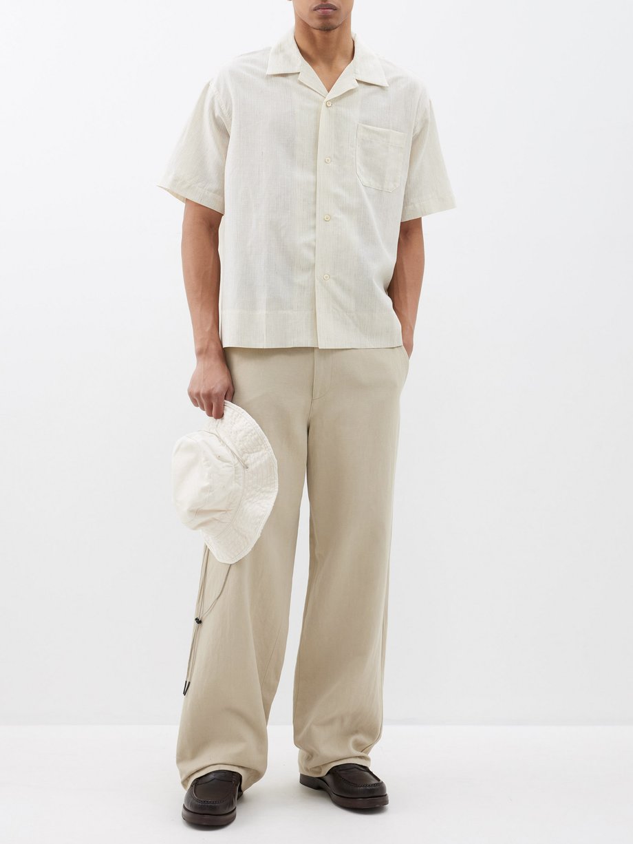 Ivory Copa striped wool-blend shirt | Visvim | MATCHES UK