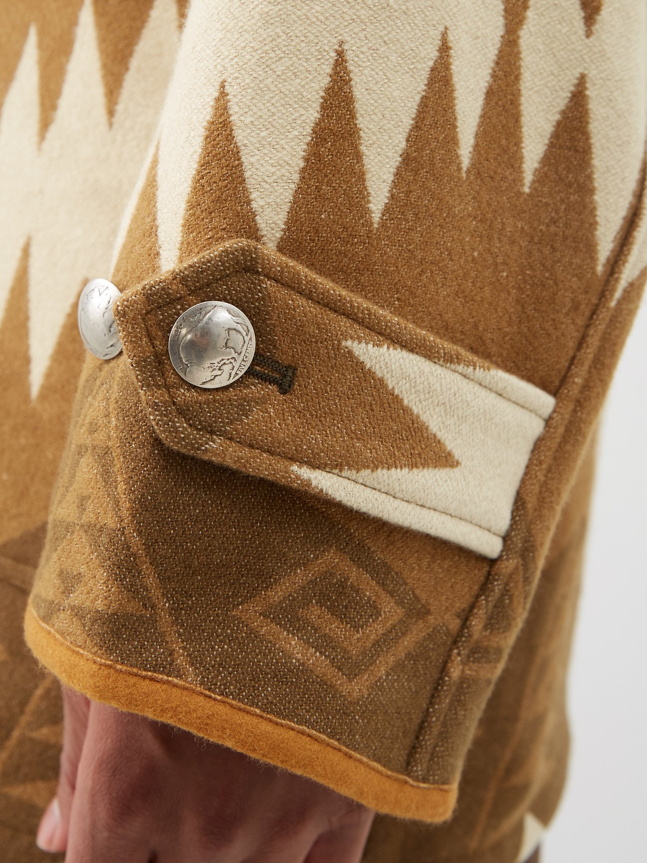 Brown Hopiland jacquard blanket coat | Visvim | MATCHESFASHION US