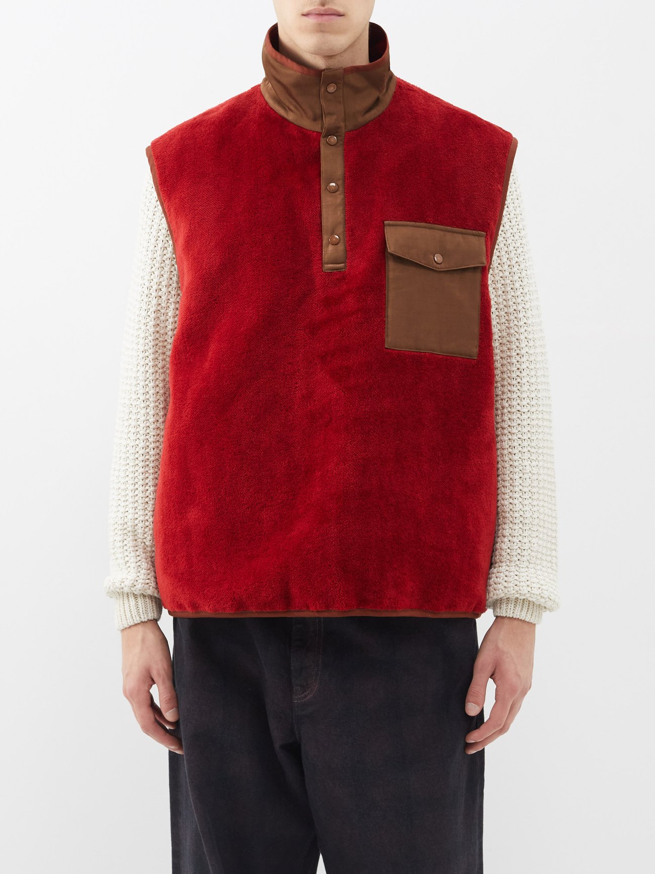 Barlow flap-pocket wool-fleece gilet video