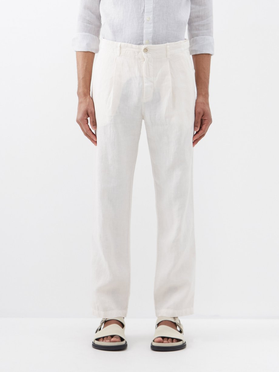 Luisa Cerano pre-owned white loose-fit linen trousers | Sign of the Times