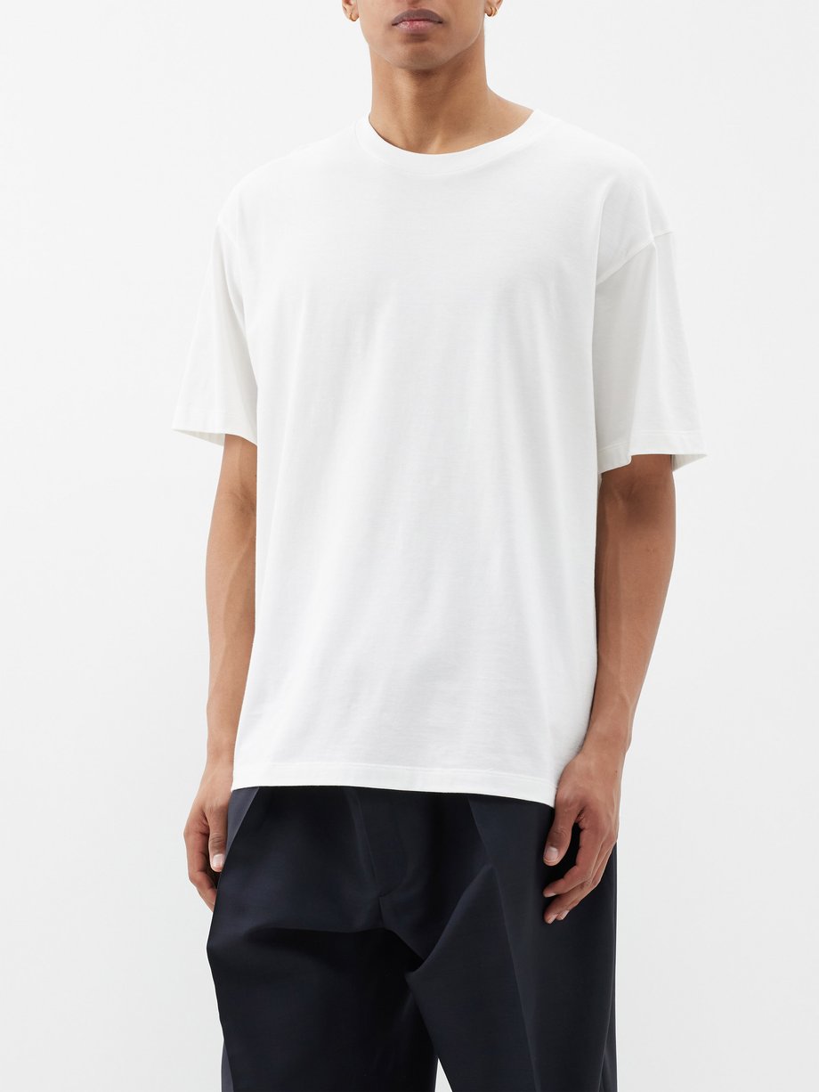 White Nilson cotton-jersey T-shirt | The Row | MATCHES UK