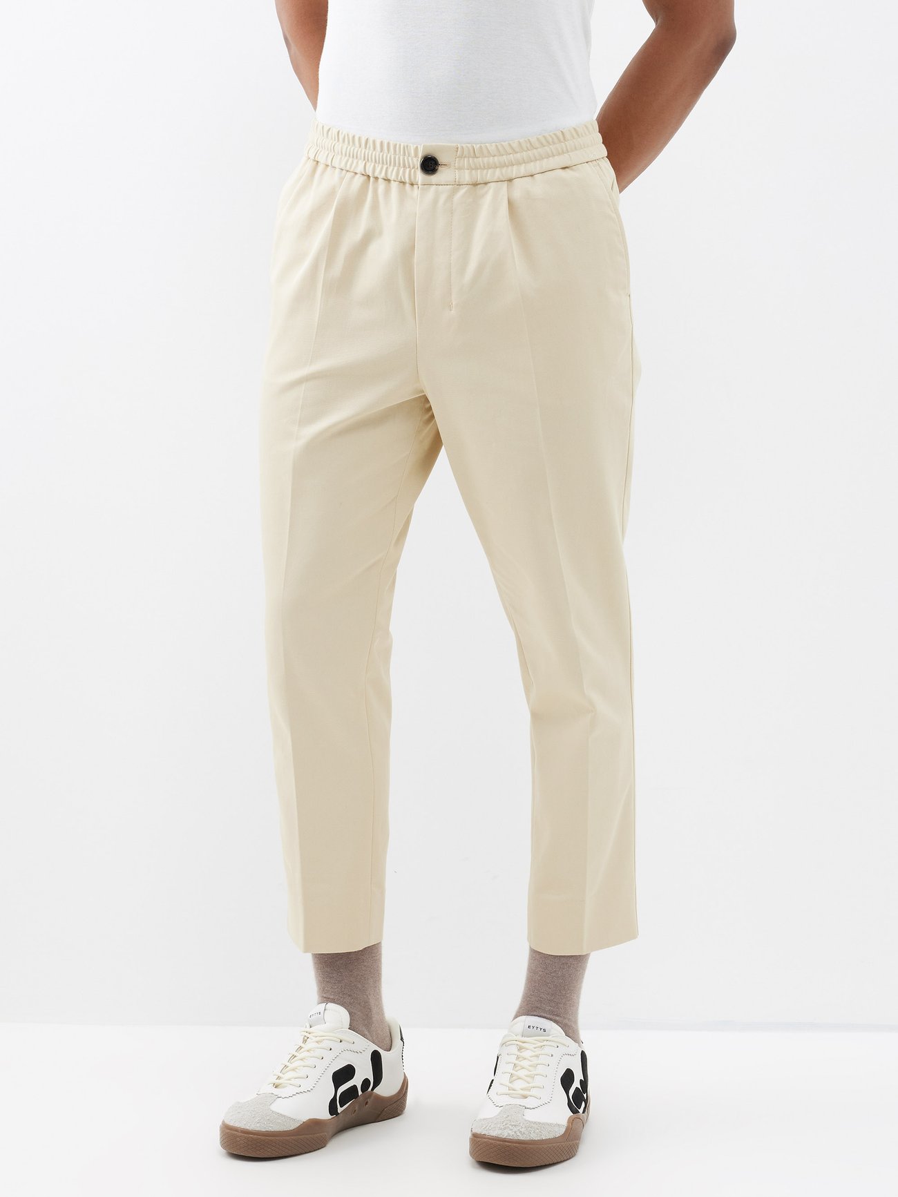 ASOS Skinny Smart Cropped Trousers In Cotton Sateen in White for Men  Lyst