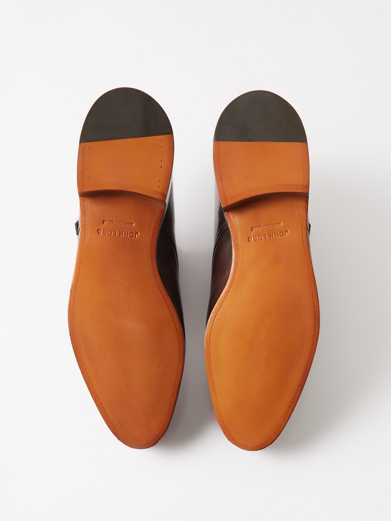 Brown William leather monk-strap shoes | John Lobb | MATCHESFASHION US