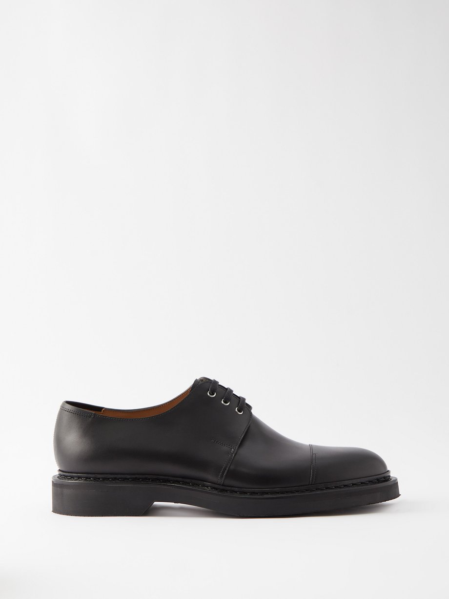 Black Dalston leather Derby shoes | John Lobb | MATCHES UK