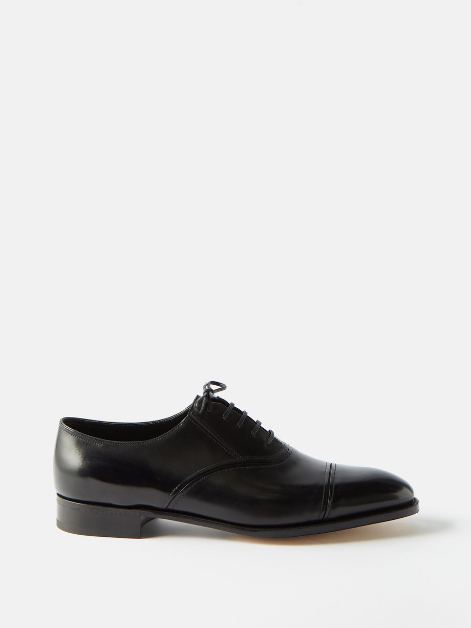 Black Moorgate leather Oxford shoes | John Lobb | MATCHES UK