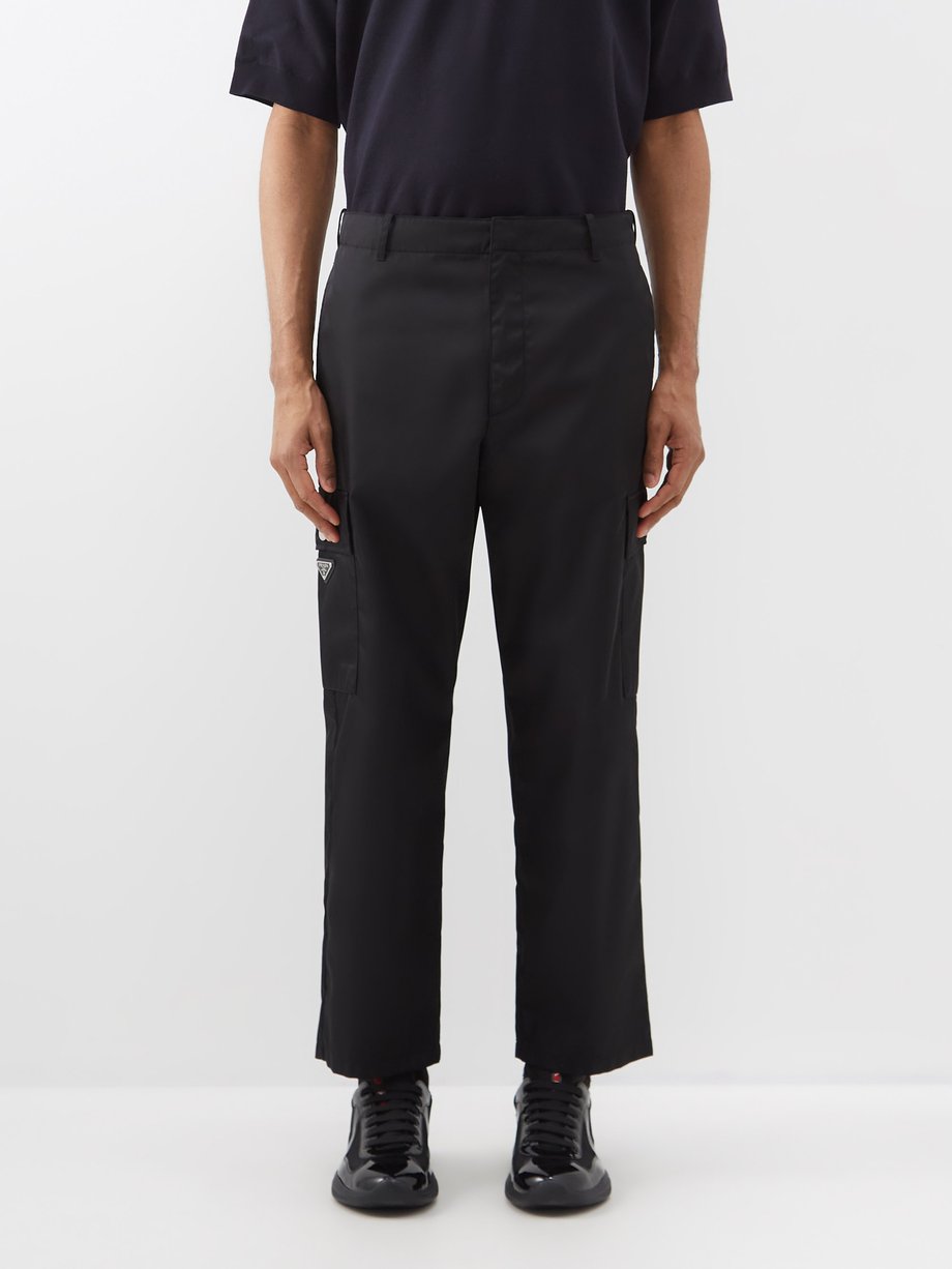 Black Re-Nylon cargo trousers | Prada | MATCHES UK