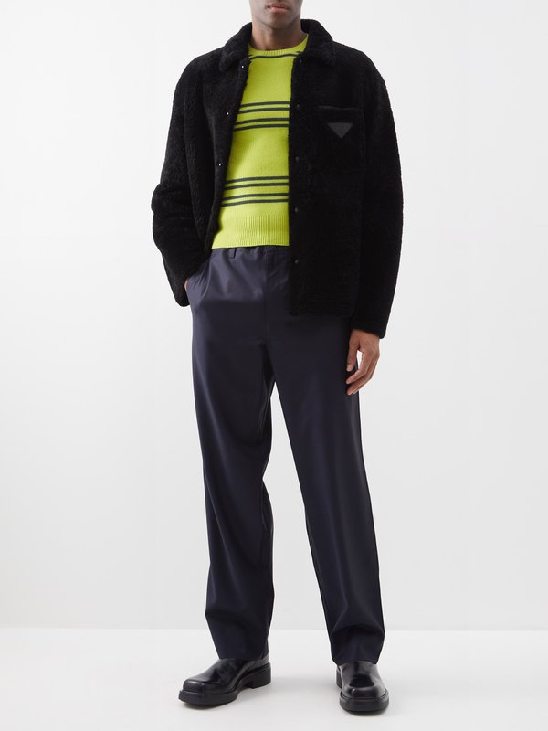 Prada Horizontal-striped wool sweater