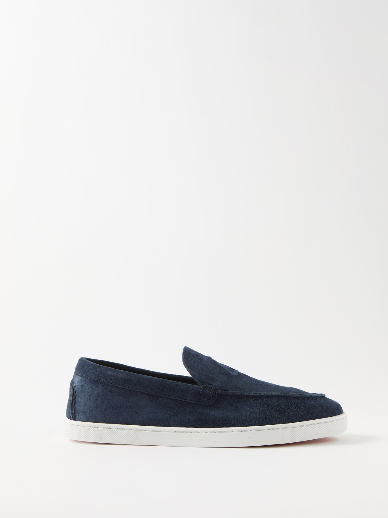 NEW CHRISTIAN LOUBOUTIN MOCCASIN SHOES 40.5 BLUE SUEDE NEW SHOES