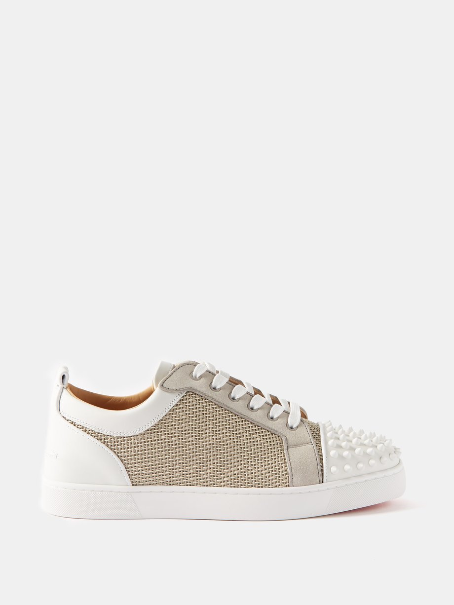 CHRISTIAN LOUBOUTIN, Louis Spike Low Sneakers, Men, White Leather