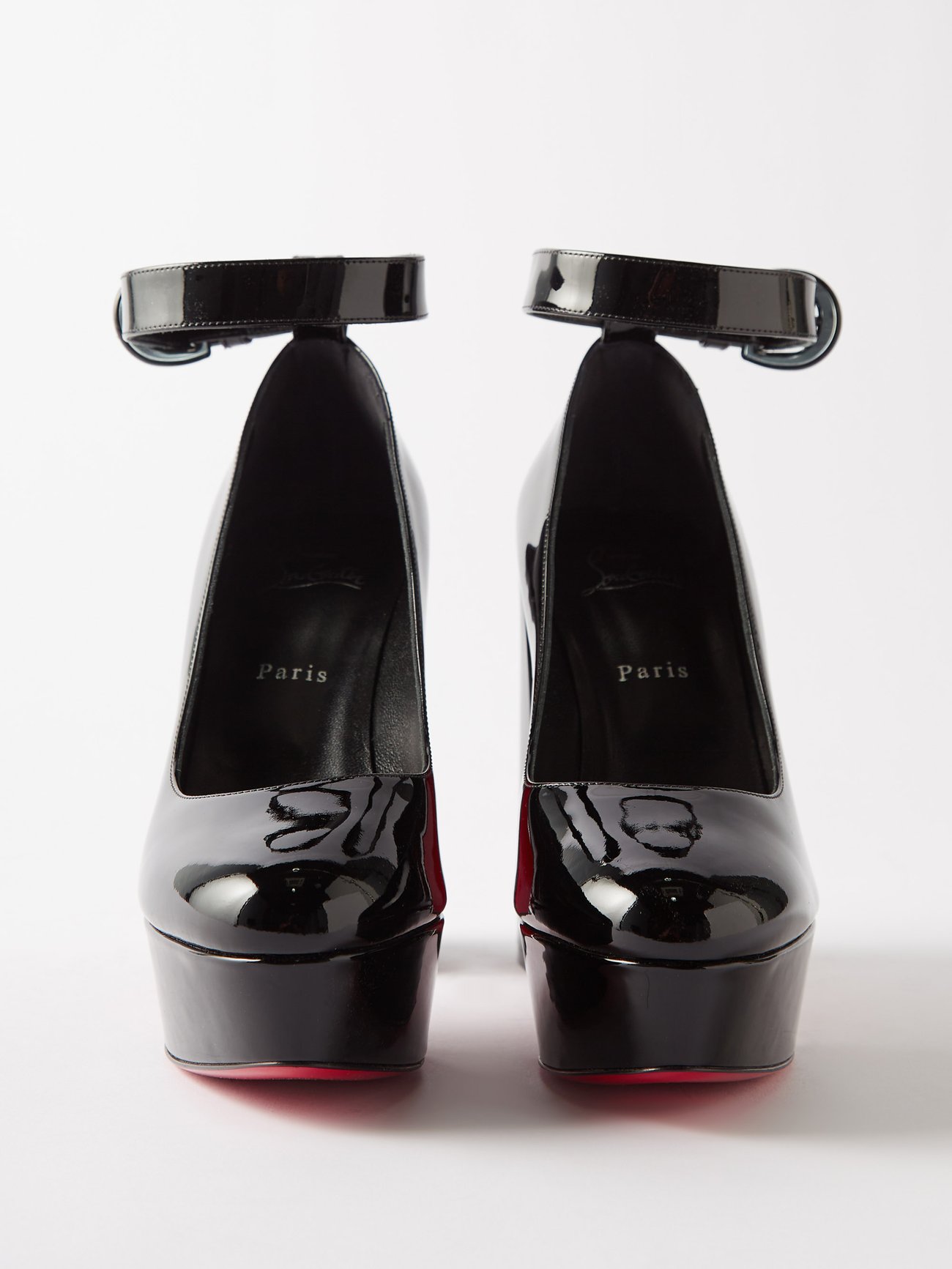 Movidastrap 130 Black Patent calf leather - Women Shoes - Christian  Louboutin