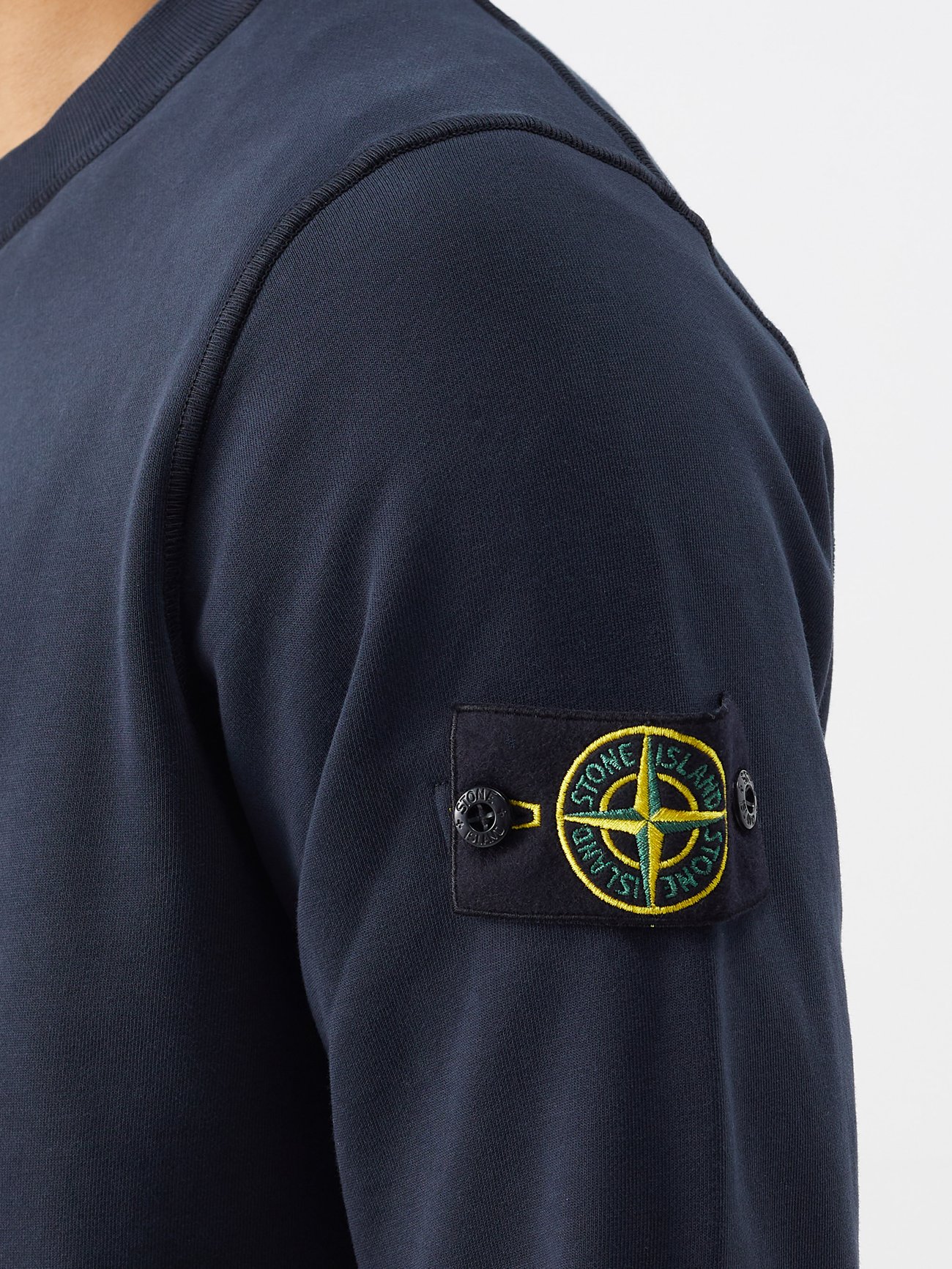 Stone Island Logo-Embroidered Cotton Sweatshirt