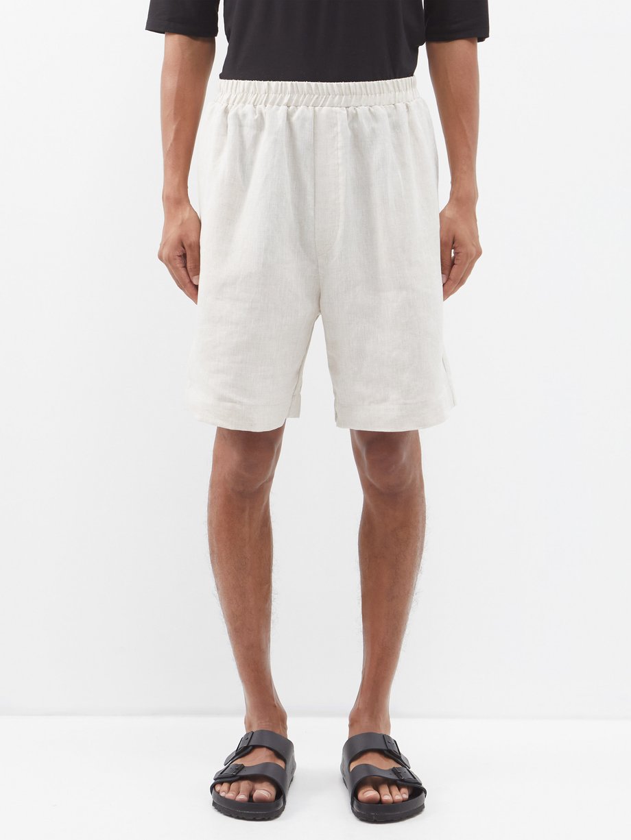 Albus Lumen Elasticated-waist cotton shorts