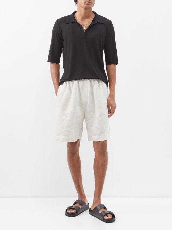Albus Lumen Elasticated-waist cotton shorts