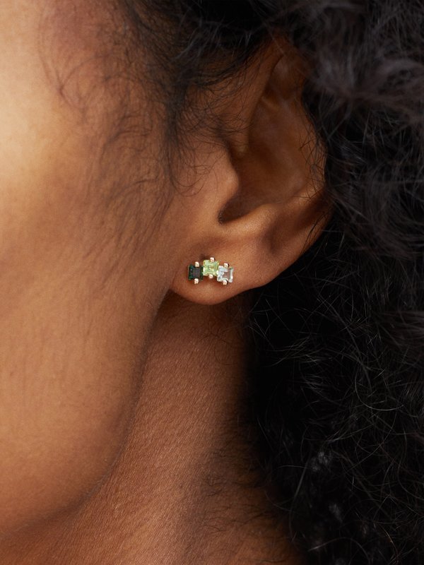 Suzanne Kalan Amalfi topaz, peridot & 14kt gold earrings