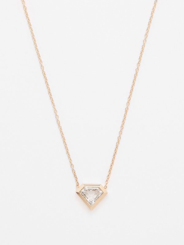 Zoë Chicco Shield diamond & 14kt gold necklace