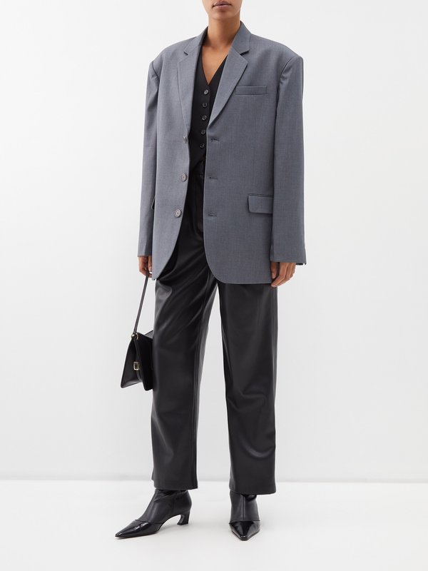 The Frankie Shop Gelso oversized Tencel-blend blazer