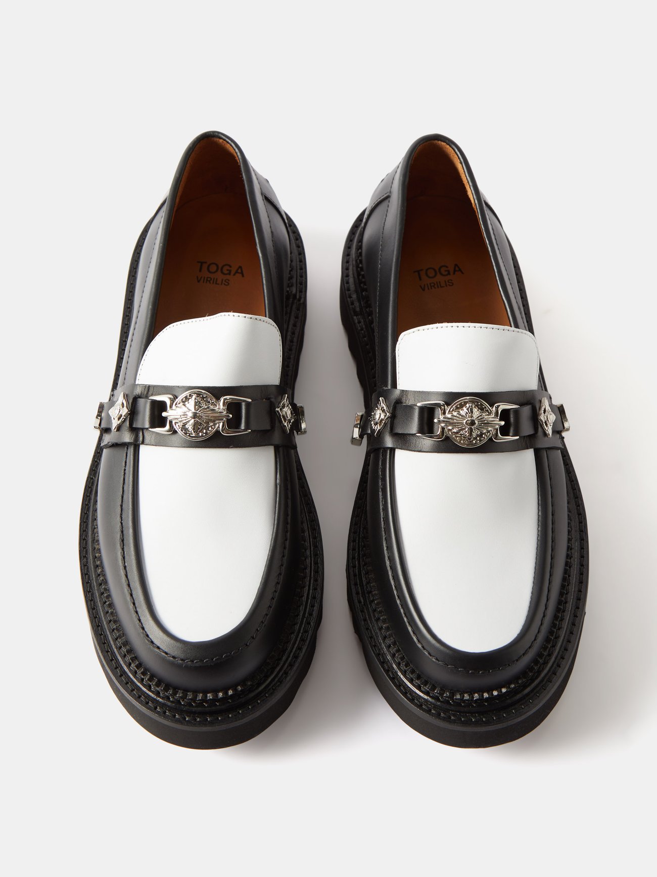 Polido embellished leather loafers