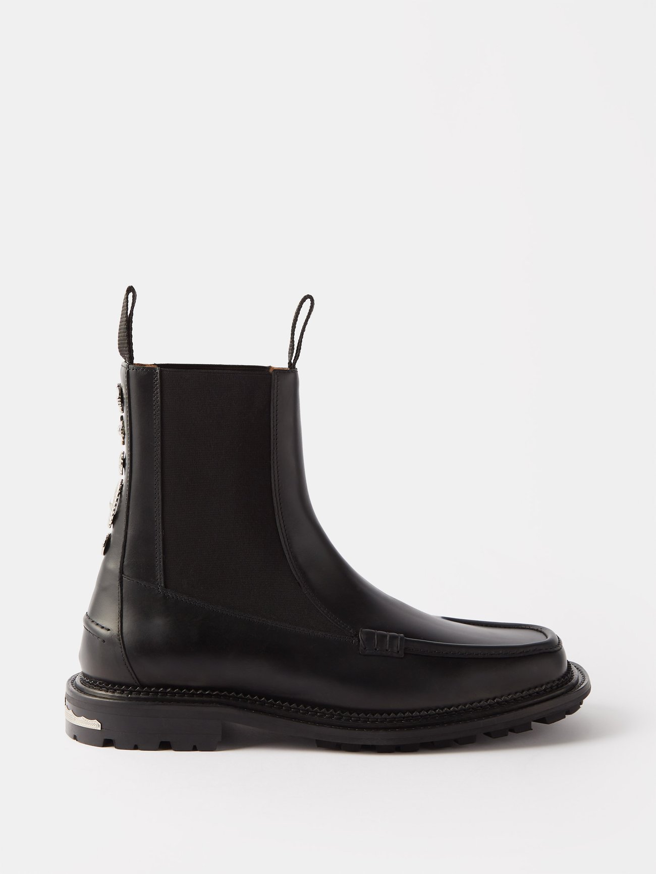 Toga Virilis Black Leather Chelsea Boots