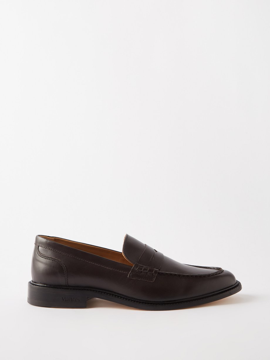 Brown Townee Leather Penny Loafers Vinnys Matchesfashion Us 2634