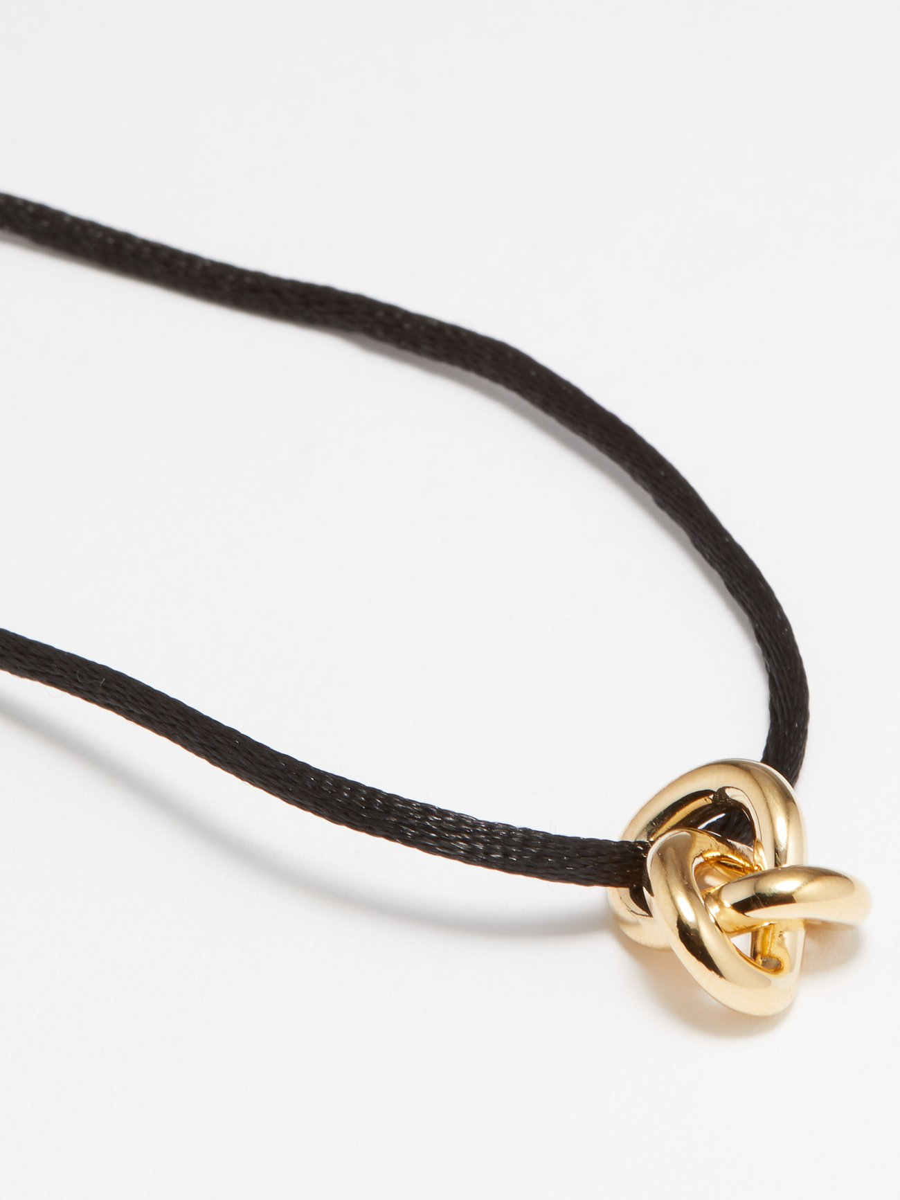 Black Knot-pendant cord choker necklace