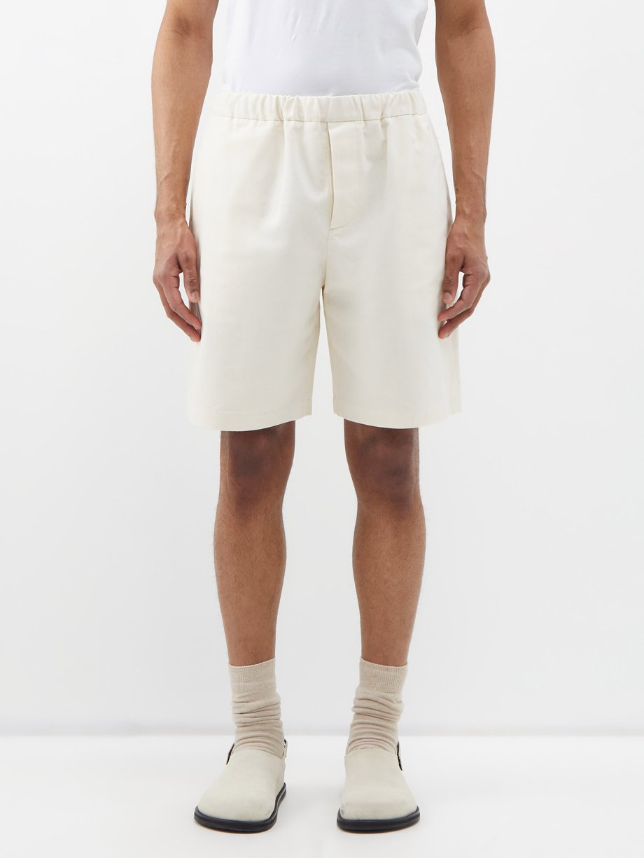 Neutral Ed cotton-twill shorts | Meta Campania Collective ...