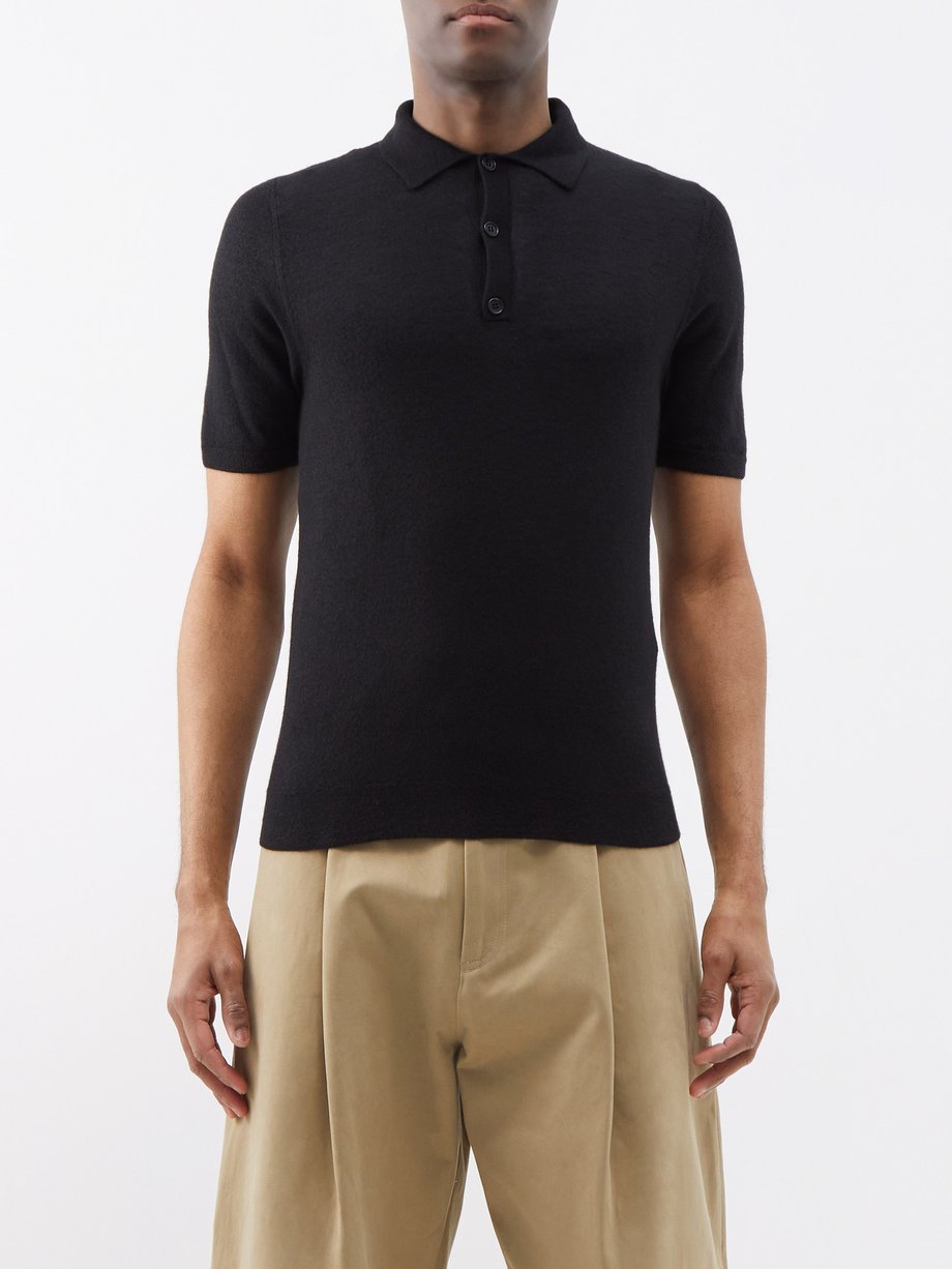Black Joel cashmere polo shirt | Meta Campania Collective ...