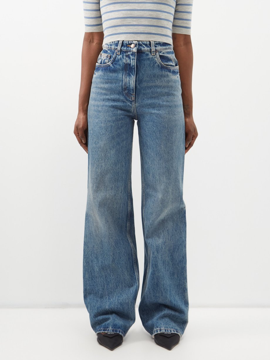 Blue High-rise straight-leg jeans | Prada | MATCHES UK