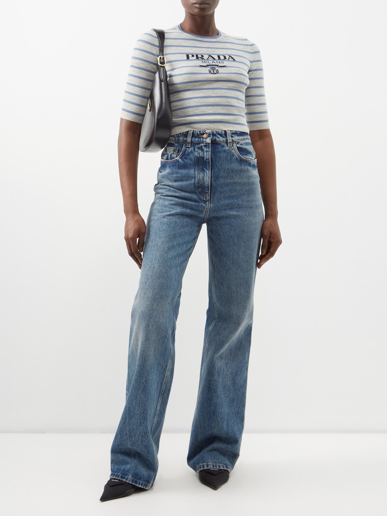 Blue High-rise straight-leg jeans | Prada | MATCHESFASHION US