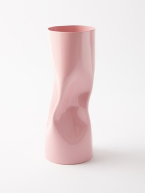 Colville Medium twisted stainless-steel vase