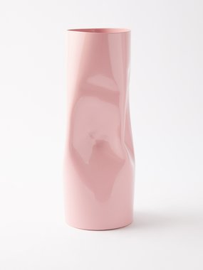 Colville Vase en acier inoxydable torsadé large